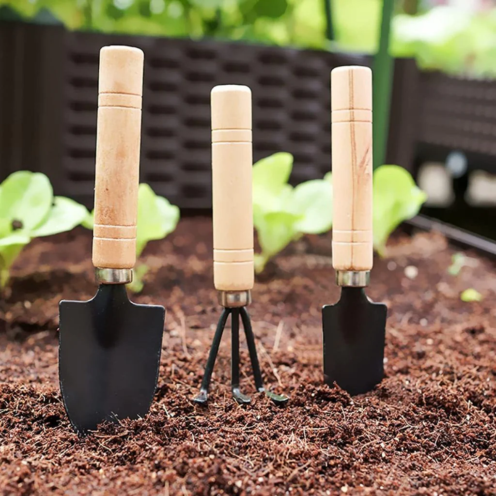 Hand Cultivator, Small Trowel, Garden Fork 3Pcs Set - Image 2