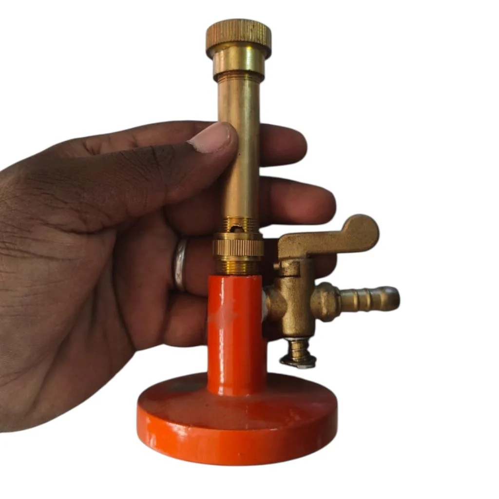 Heavy-Duty Laboratory Gas Burner with Adjustable Flame & Wind Guard Stand # - Image 4