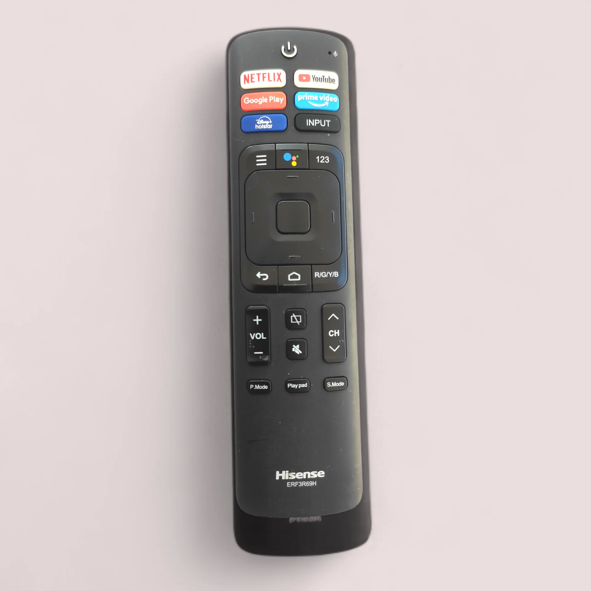 Hisense Smart TV Remote Control ERF3R69H – Voice Control with YouTube, Google Play, Hotstar & Prime Video Buttons# - Image 3