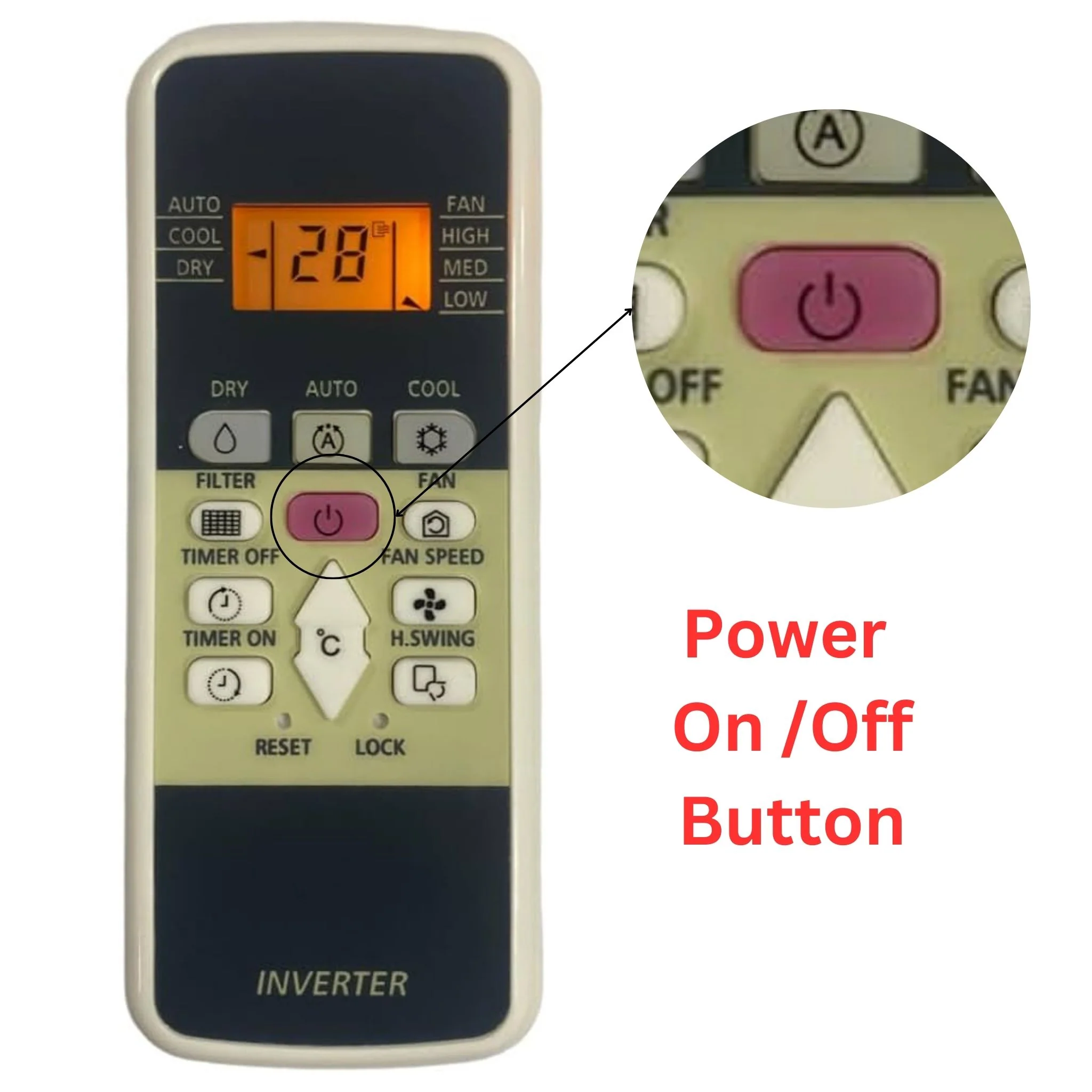 Hitachi AC Remote Control for Inverter Model (220) – Compatible Replacement for Split AC Units# - Image 5