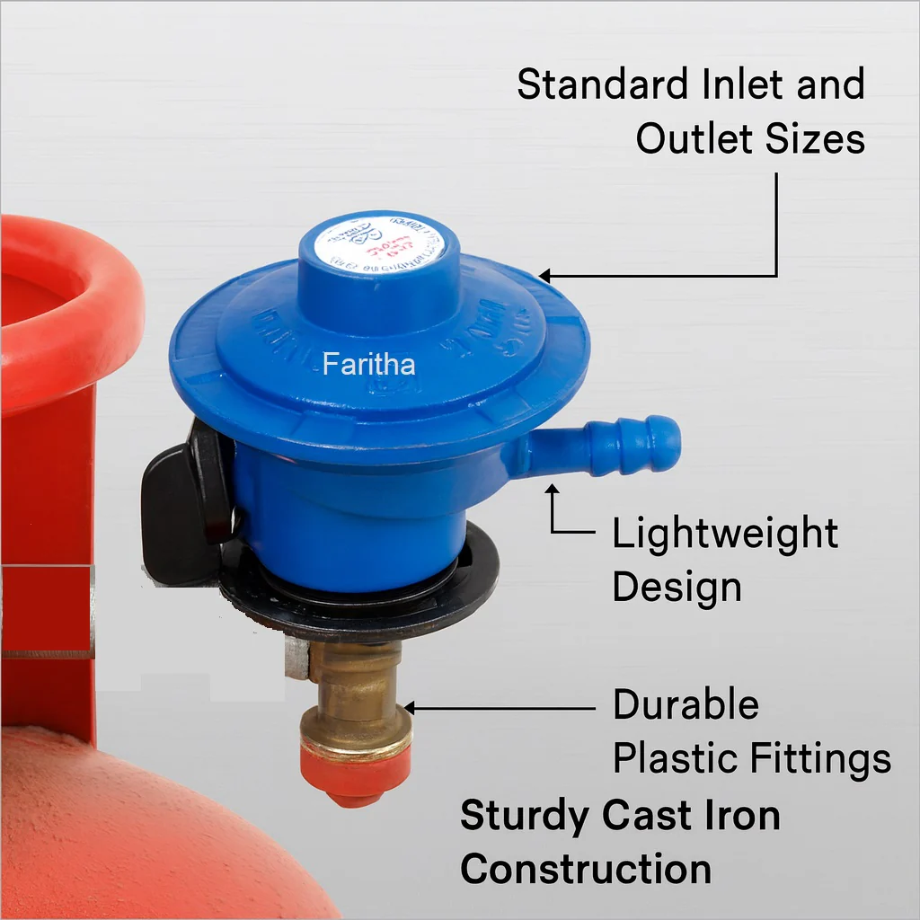 Hp Low-Pressure Lpg Gas Regulator for Hp Cylinders – Blue | Leak-Proof, Durable & Safety Tested (ISI certified for Home Kitchen Use) - Image 4