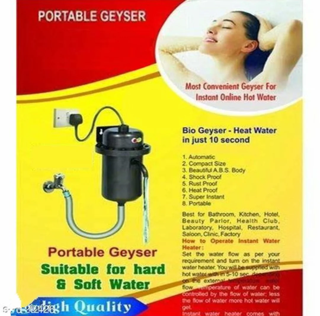 GTC Instant Portable Water Heater/Geyser for Home || Office || Restaurants || Labs || Clinics || Saloon || Beauty Parlor - Image 3