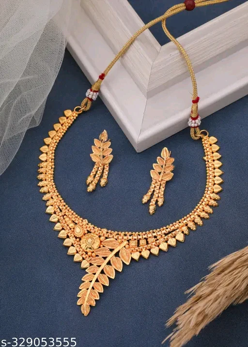 Majestic South Indian Bridal Choker & Necklace Set – Gold-Plated with Ruby Stones - Image 4