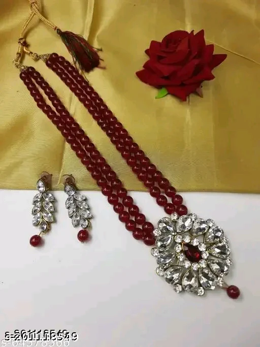 Elegant Gold-Plated Cubic Zirconia Necklace & Earrings Set – Adjustable  Timeless" - Image 2