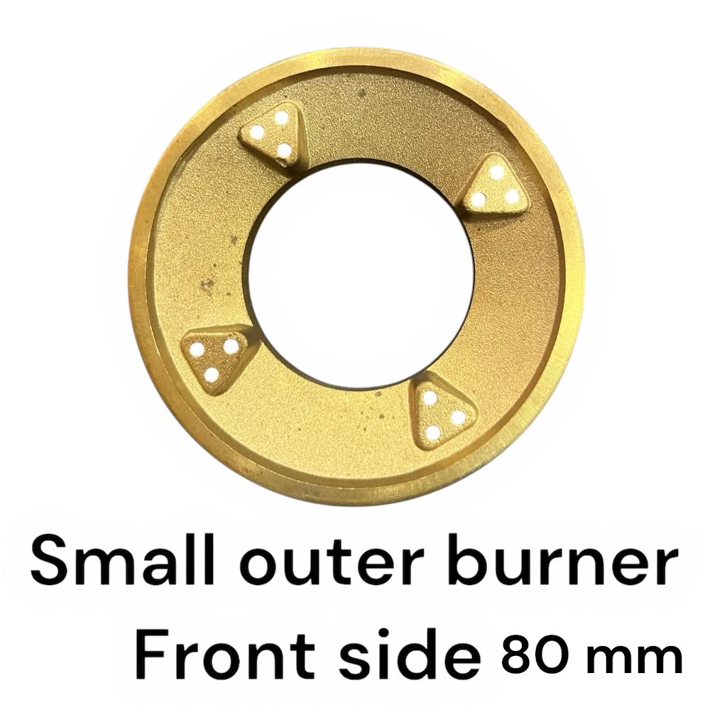 Kaff Full Brass Burner Cap & Flame Spreader Set – All Sizes for Gas Hob/Cooktop (Large 120mm, Medium 100mm, Small 80mm)# - Image 10