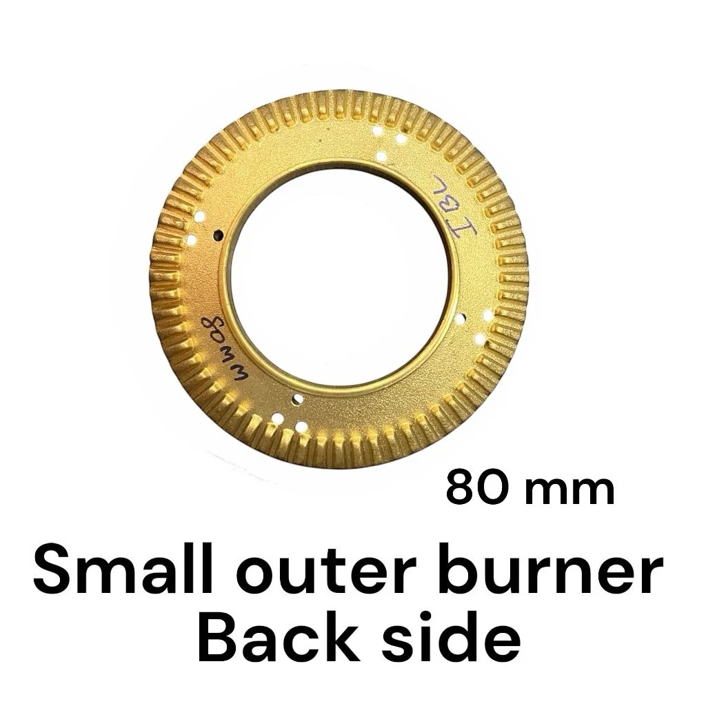 Kaff Full Brass Burner Cap & Flame Spreader Set – All Sizes for Gas Hob/Cooktop (Large 120mm, Medium 100mm, Small 80mm)# - Image 11