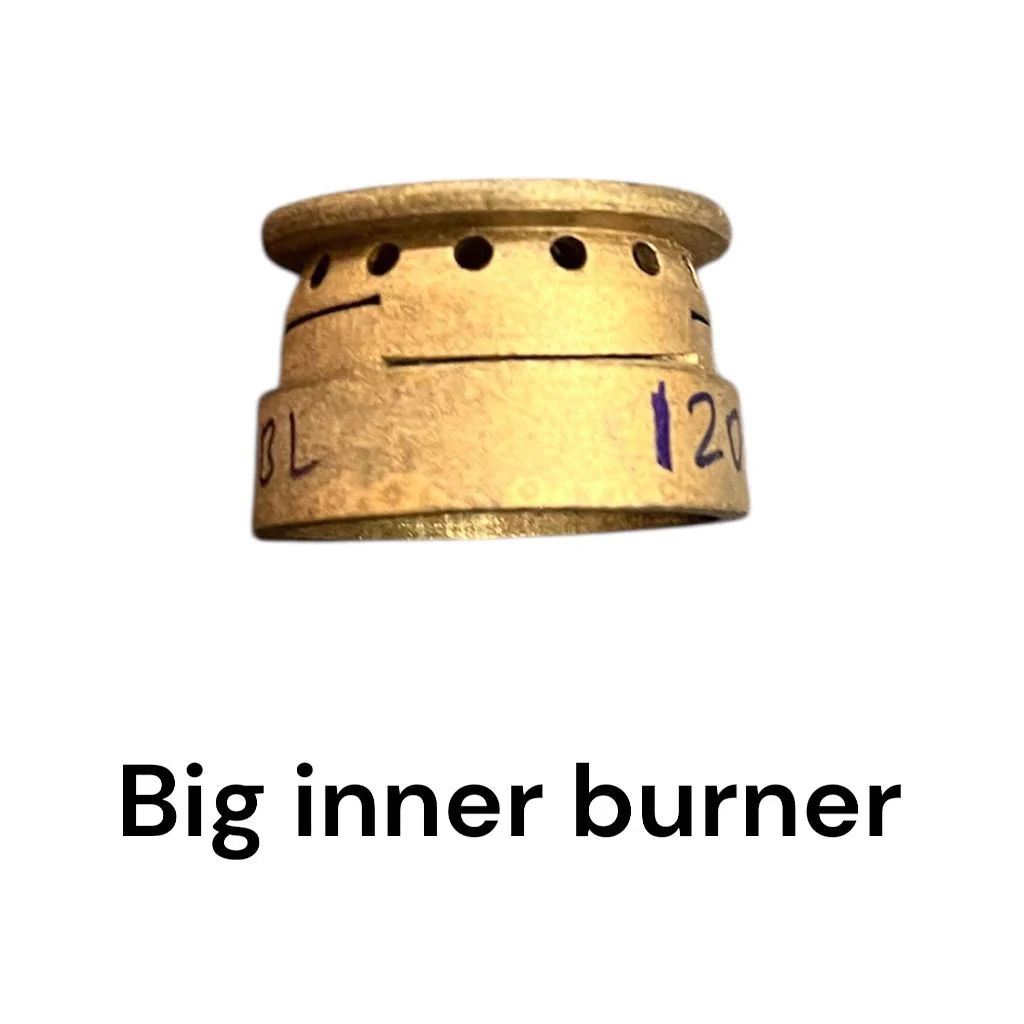 Kaff Full Brass Burner Cap & Flame Spreader Set – All Sizes for Gas Hob/Cooktop (Large 120mm, Medium 100mm, Small 80mm)# - Image 2