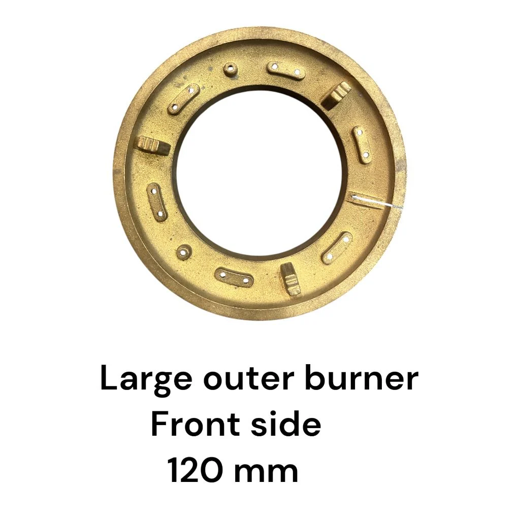 Kaff Full Brass Burner Cap & Flame Spreader Set – All Sizes for Gas Hob/Cooktop (Large 120mm, Medium 100mm, Small 80mm)# - Image 3
