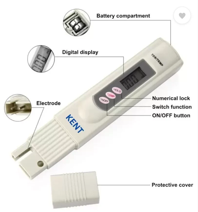 KENT Digital TDS Meter – Accurate Water Purity, PPM & Temperature Tester for RO & Aquarium#? - Image 3