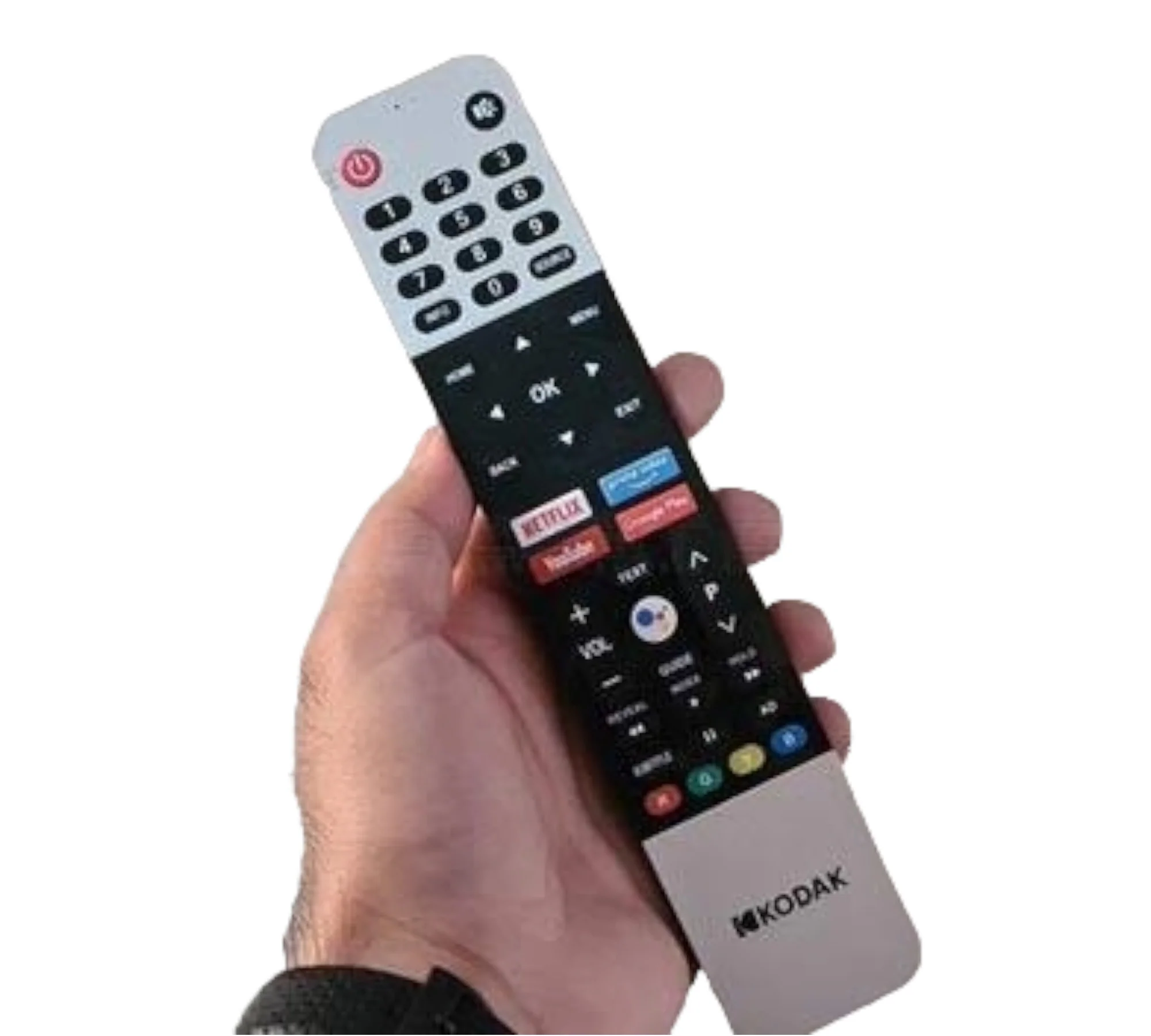 Kodak Smart LED TV Remote with Google Voice Control – Compatible with YouTube, Netflix & Amazon Prime Video#