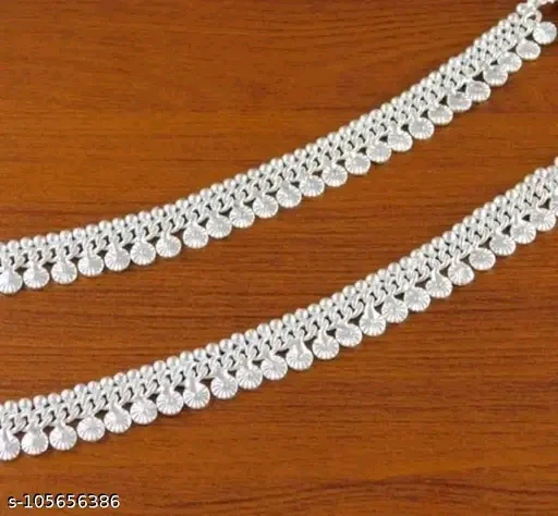 Exquisite Kolhapuri Payal - Silver-Plated Anklet with Toe Ring - Image 2