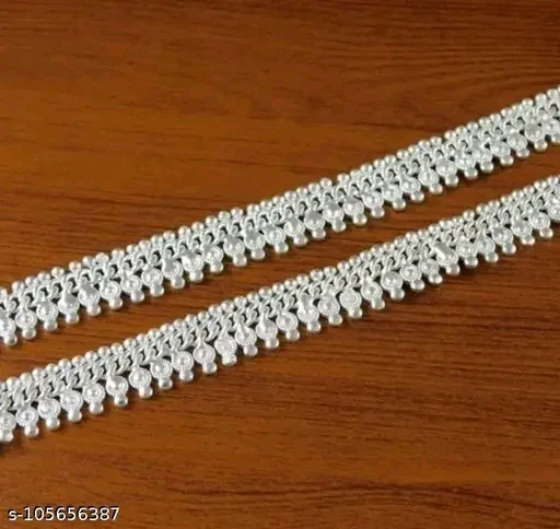 Elegant Kolapuri Silver-Plated Payal - Timeless Brass &amp; Copper Anklet - Image 2