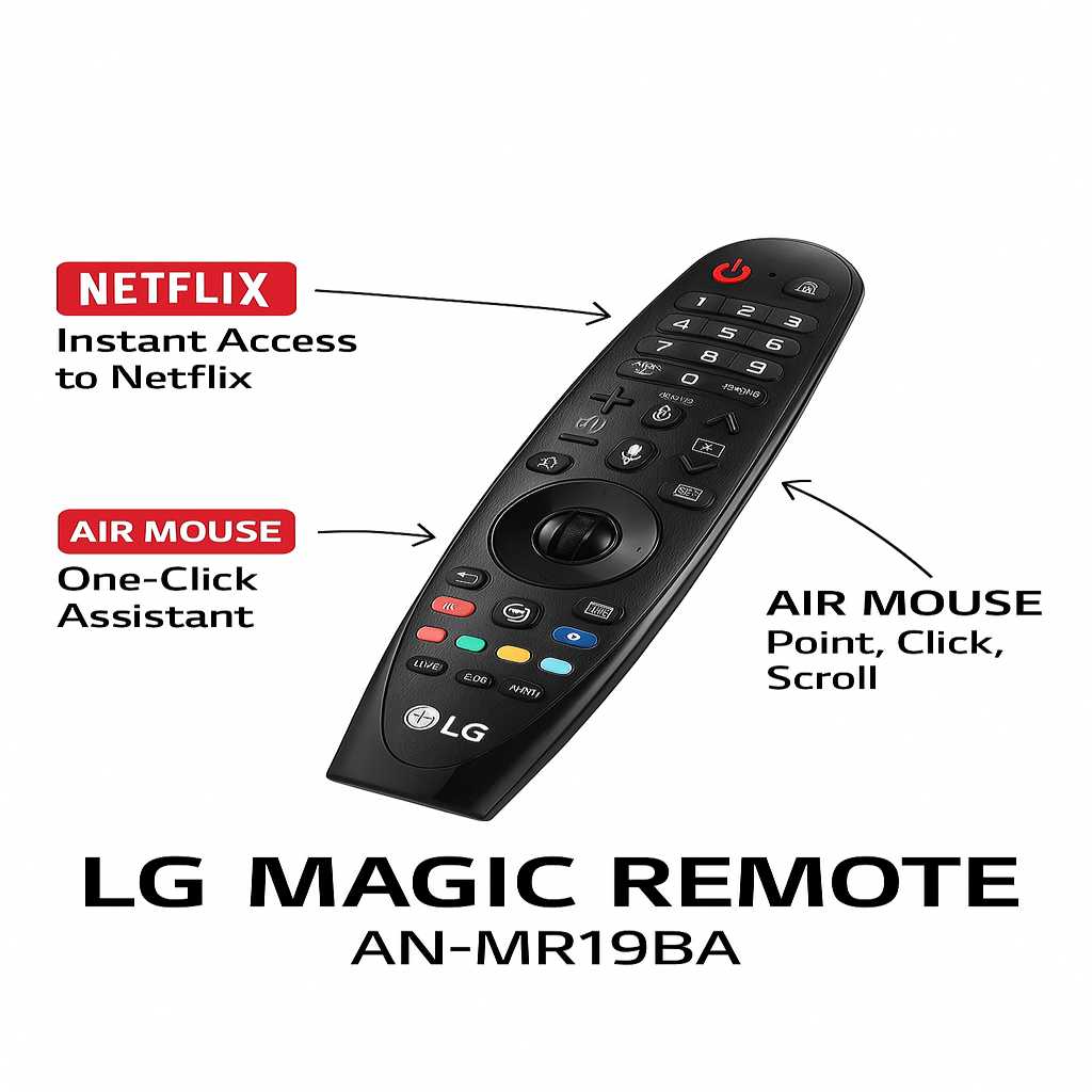 LG Magic Remote Control MR19BA – Compatible Replacement for LG Smart TVs # - Image 7