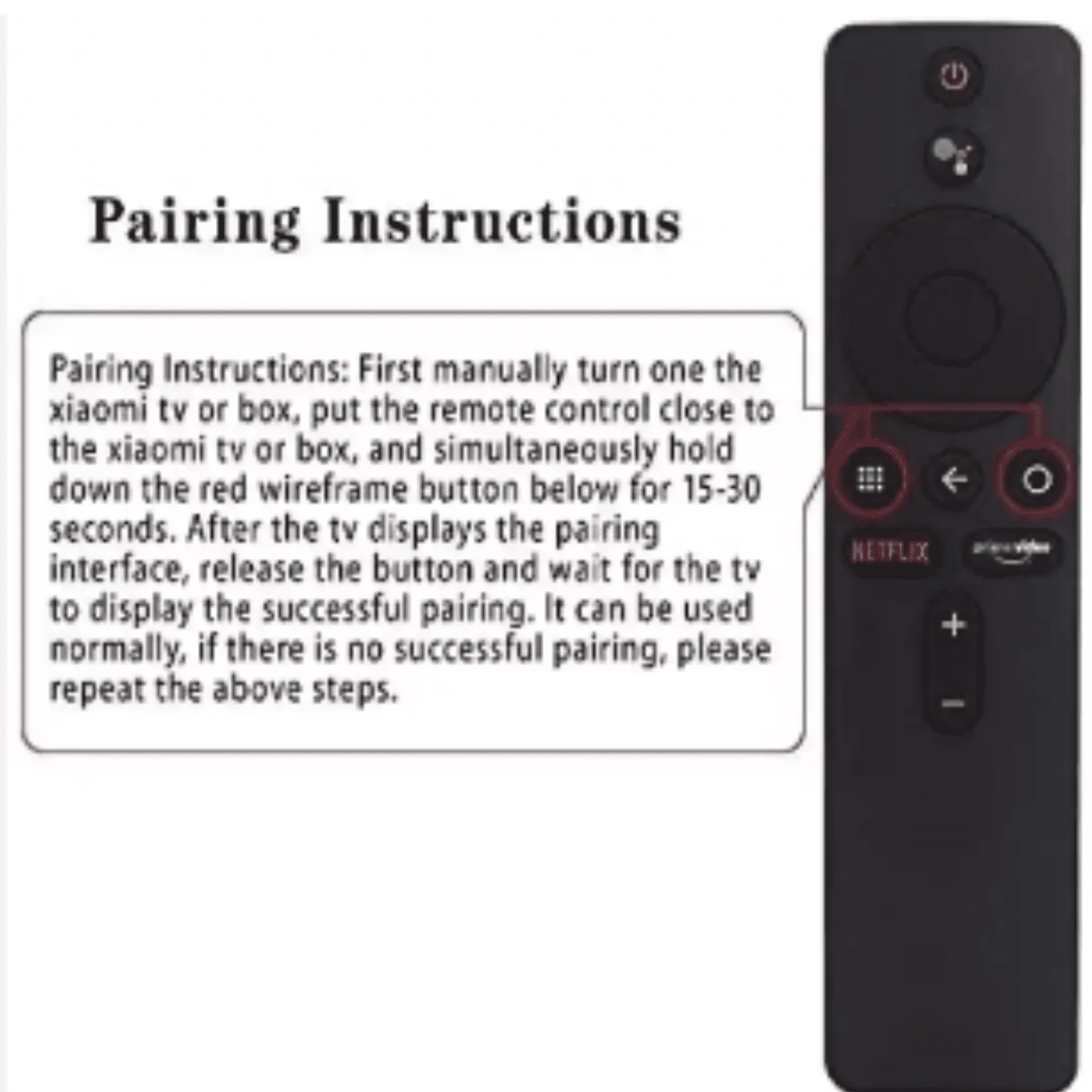 Original MI Smart LED TV Remote with Netflix, Amazon Prime Video & Voice Control# - Image 3