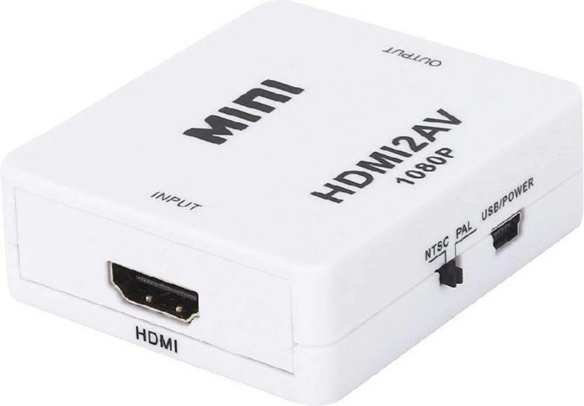 Mini HDMI to AV Up Scaler 1080P | HD Video Converter for TV, DVD, VCR & Media Devices # - Image 2