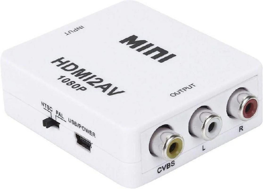 Mini HDMI to AV Up Scaler 1080P | HD Video Converter for TV, DVD, VCR & Media Devices # - Image 3