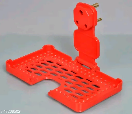 "Red Mobile Charging Holder - Unbreakable Wall Mount Stand" - Image 2