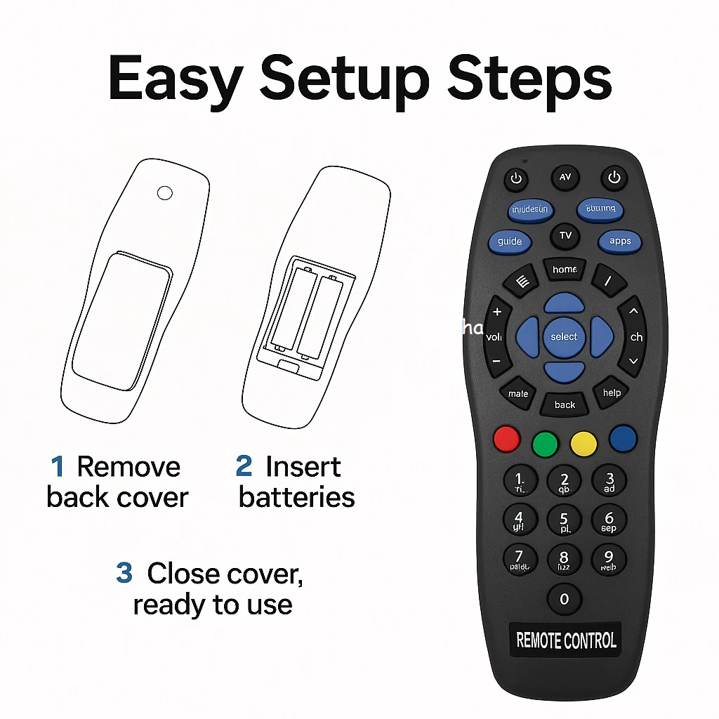 TataSky Set-Top Box Remote Control – Compatible Replacement (New) - Image 2