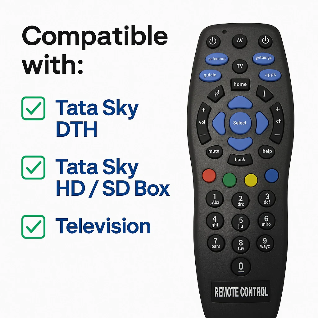 TataSky Set-Top Box Remote Control – Compatible Replacement (New) - Image 4