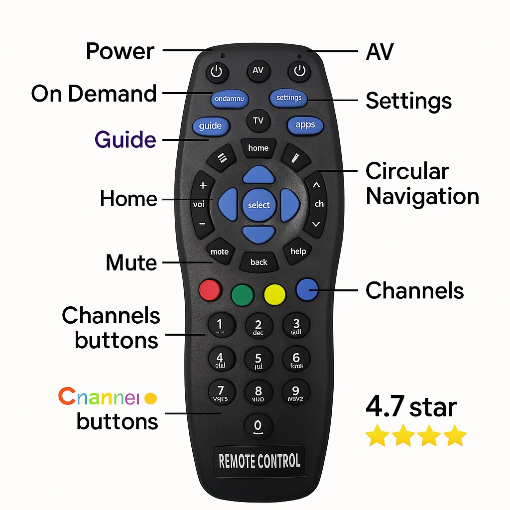 TataSky Set-Top Box Remote Control – Compatible Replacement (New) - Image 5