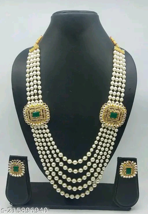 OH STONE Grand Moti Rani Haar Necklace Set – Royal Bridal Elegance ✨ - Image 2