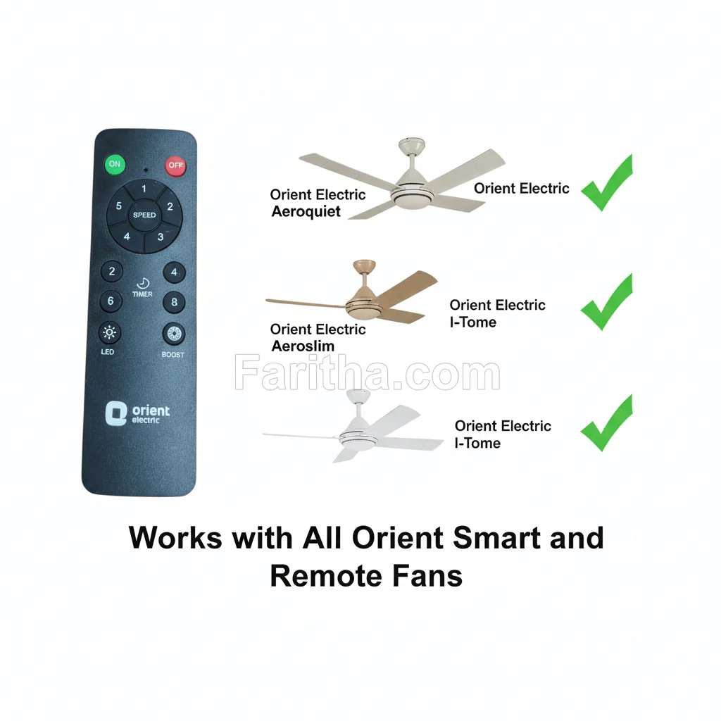 Orient Ceiling Fan Remote Control – Replacement for Orient Fans with Speed & Timer Functions# - Image 5