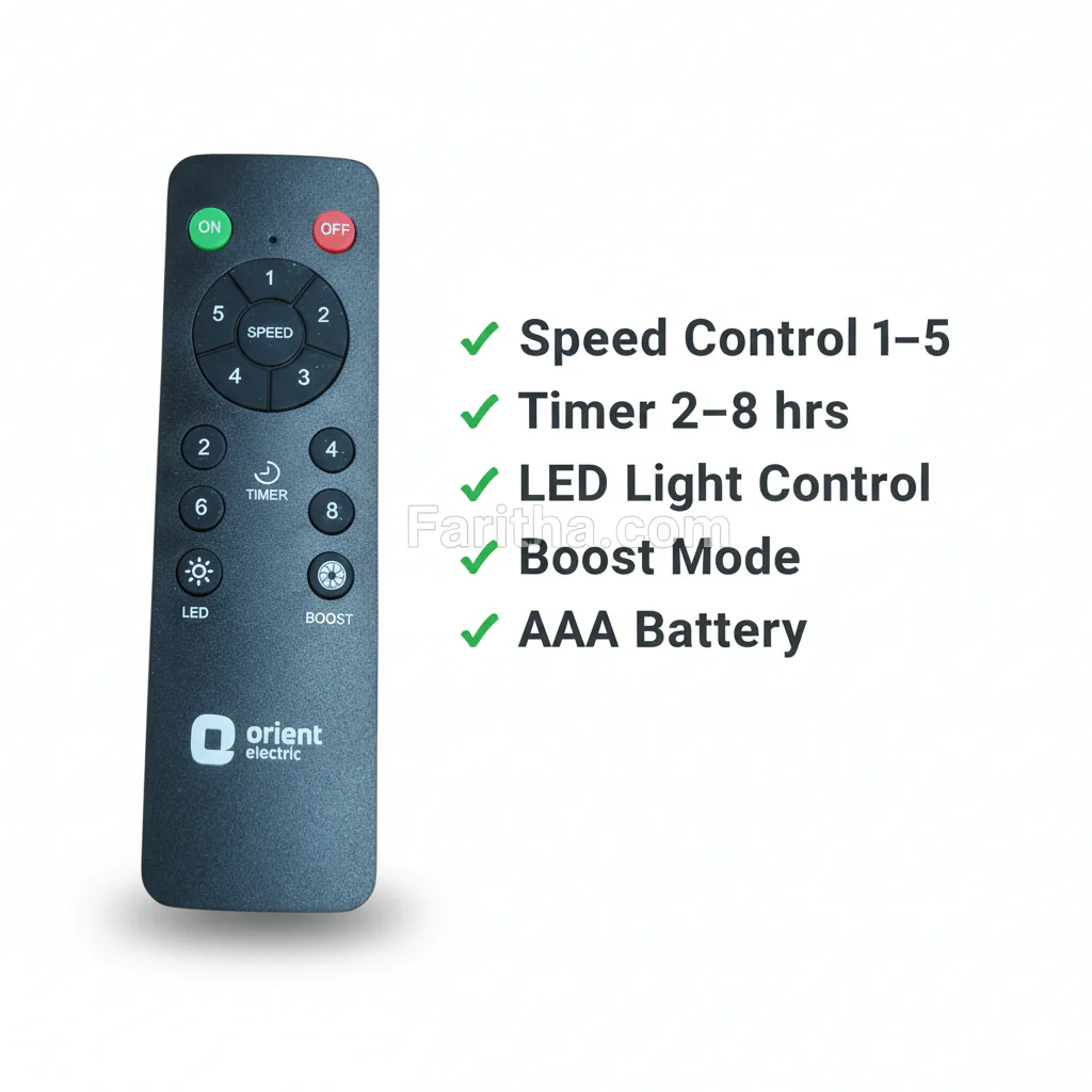 Orient Ceiling Fan Remote Control – Replacement for Orient Fans with Speed & Timer Functions# - Image 8