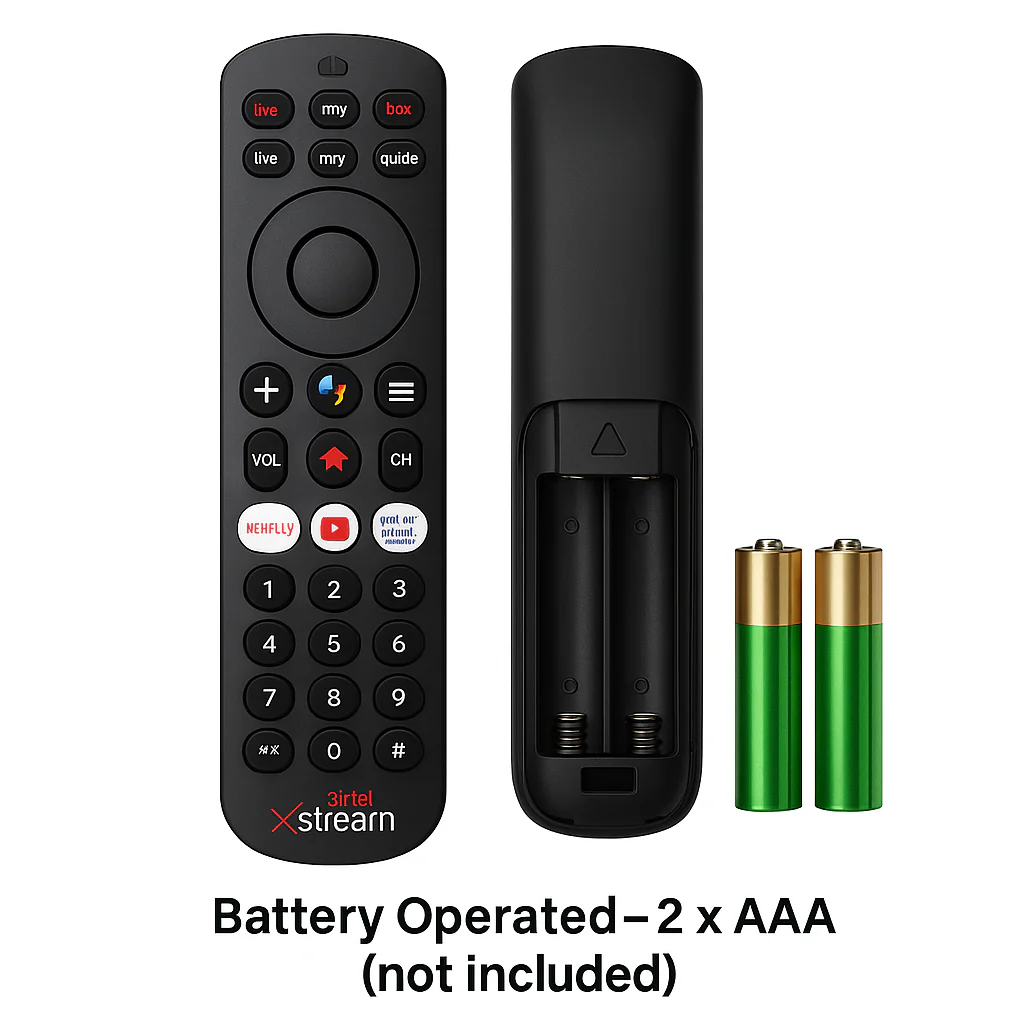 Original Airtel Xstream HD Set-Top Box Remote with Voice Control – Netflix, YouTube, Prime Video Compatible# - Image 7