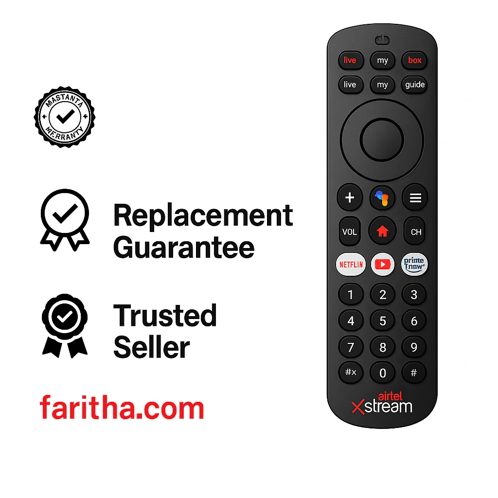 Original Airtel Xstream HD Set-Top Box Remote with Voice Control – Netflix, YouTube, Prime Video Compatible# - Image 8