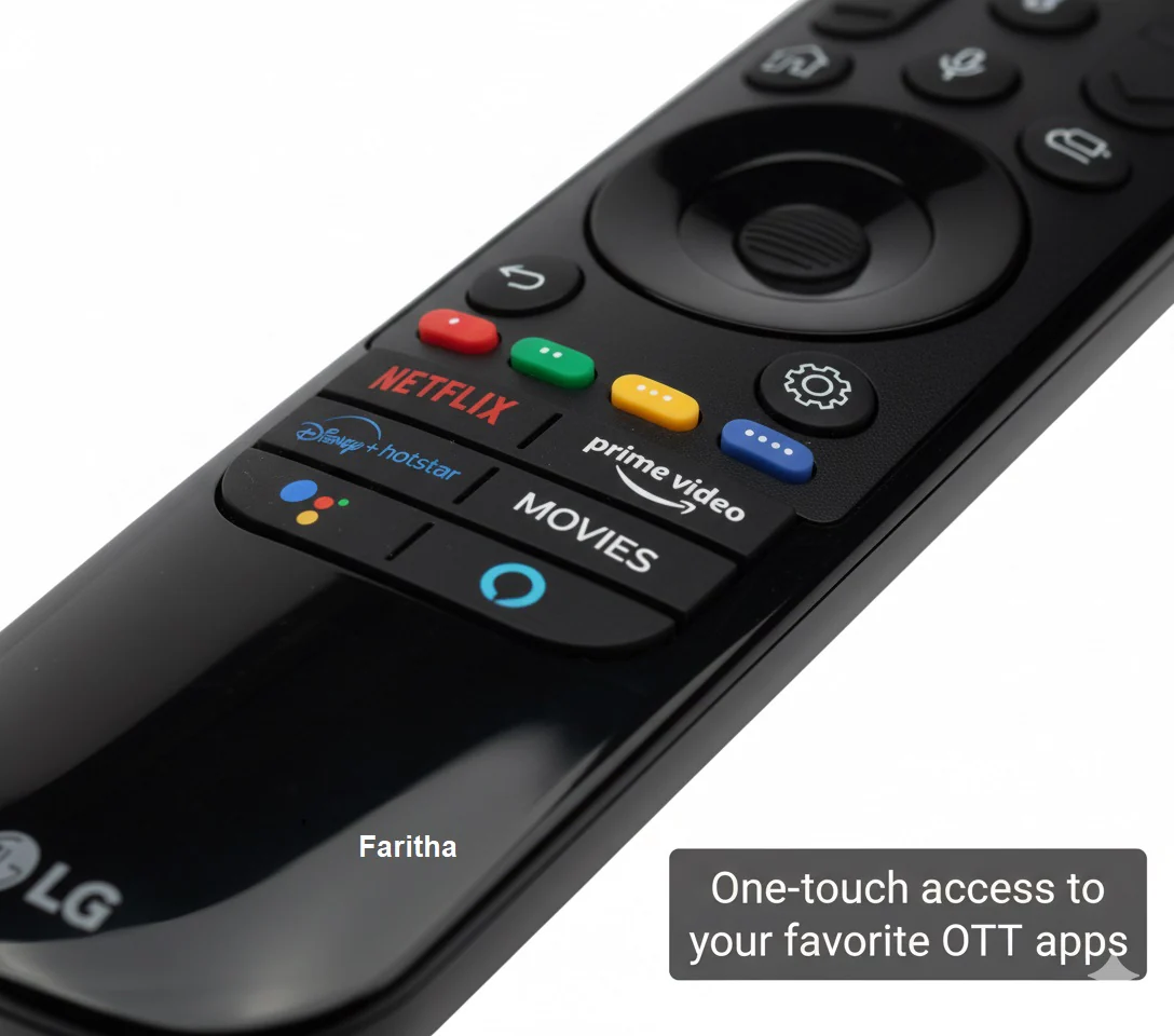 LG Magic Remote MR21GA – Original Genuine | Netflix, Prime Video, Disney+ Hotstar, Google Voice & Alexa Compatible# - Image 4