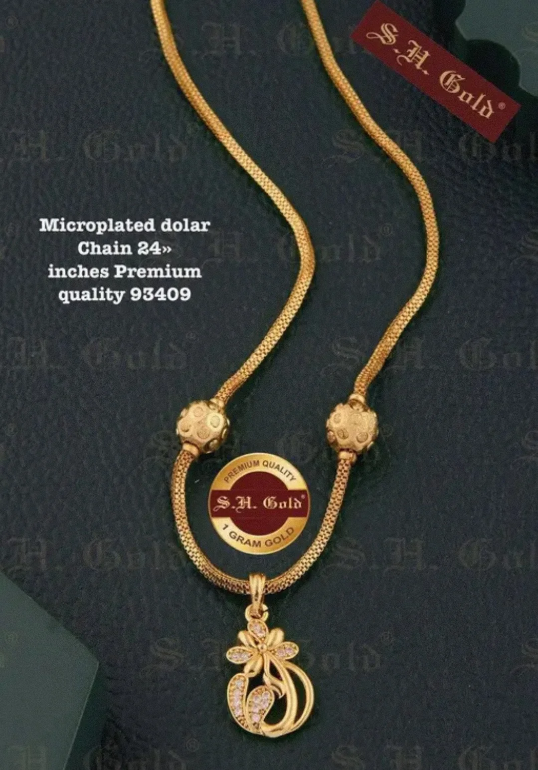 Original Imported Micro Gold Plated Mugappu Chain – MOP Pendant Design for Women - Image 5