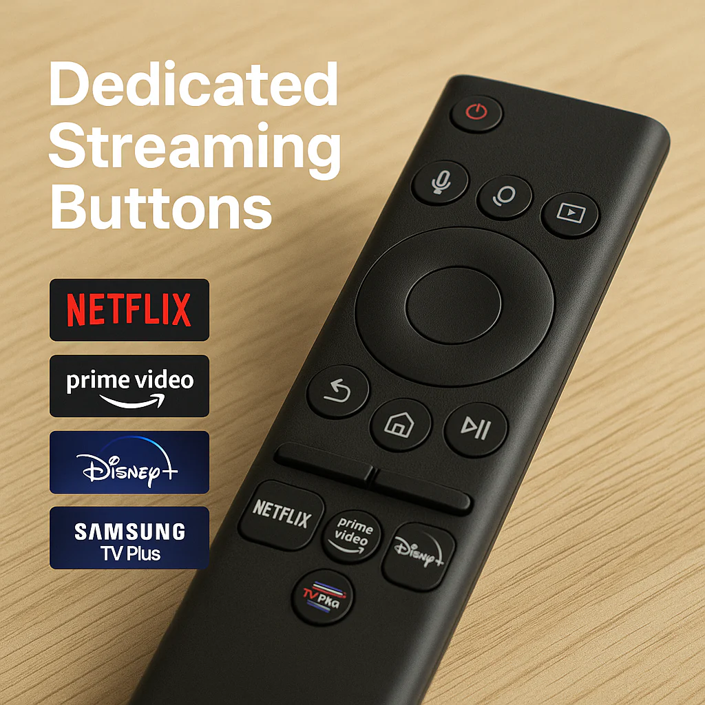 Original Samsung Smart TV Remote – Voice Control | Netflix, Prime Video & Disney+ Hotstar Compatible # - Image 2