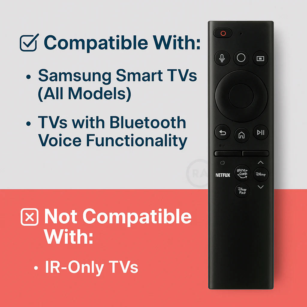Original Samsung Smart TV Remote – Voice Control | Netflix, Prime Video & Disney+ Hotstar Compatible # - Image 5
