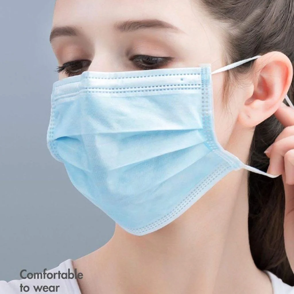 Pack of 100 Disposable 3-Ply Face Masks – Comfortable Earloops & Breathable Protection # - Image 2