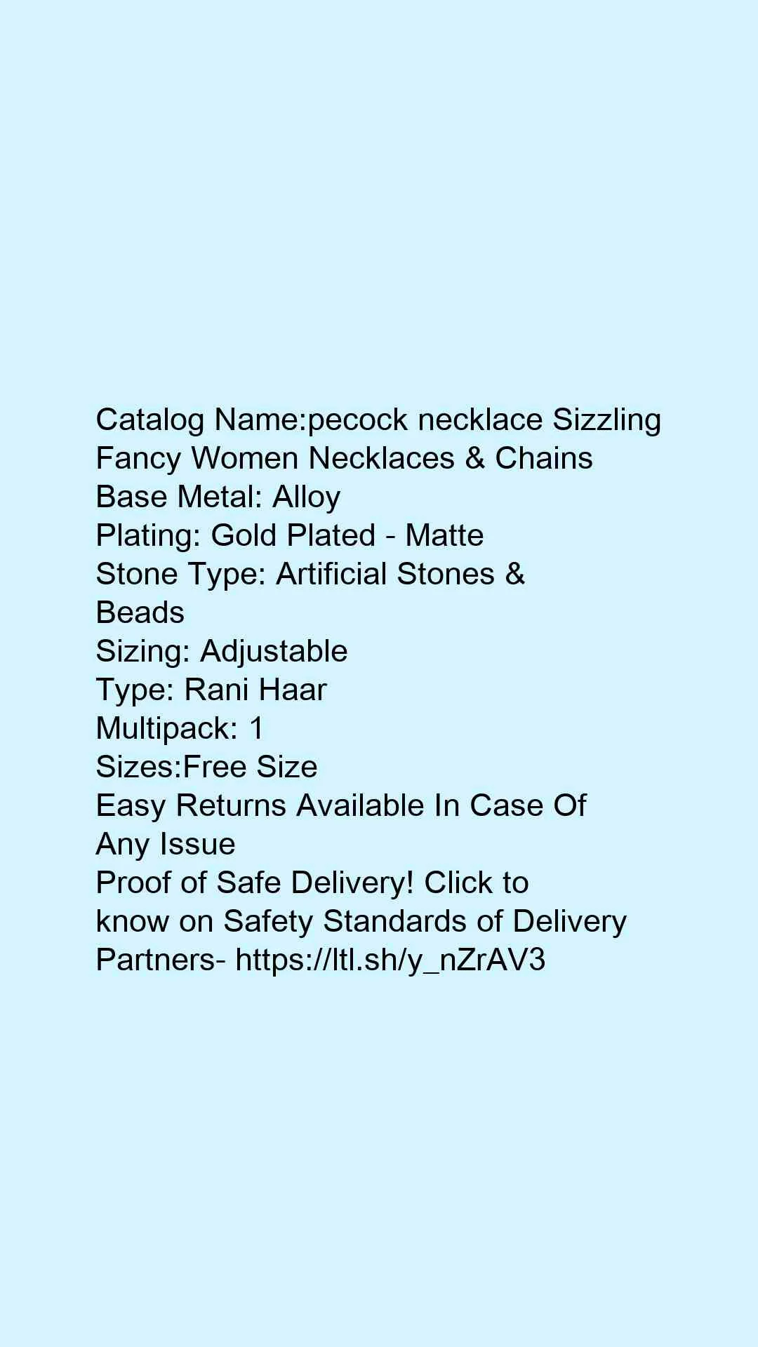 pecock necklace Sizzling Fancy Women Necklaces & Chains - Image 3