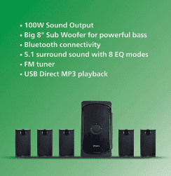 Philips Audio TAV7477 5.1 Channel 75W Bluetooth Multimedia Speaker - Image 3