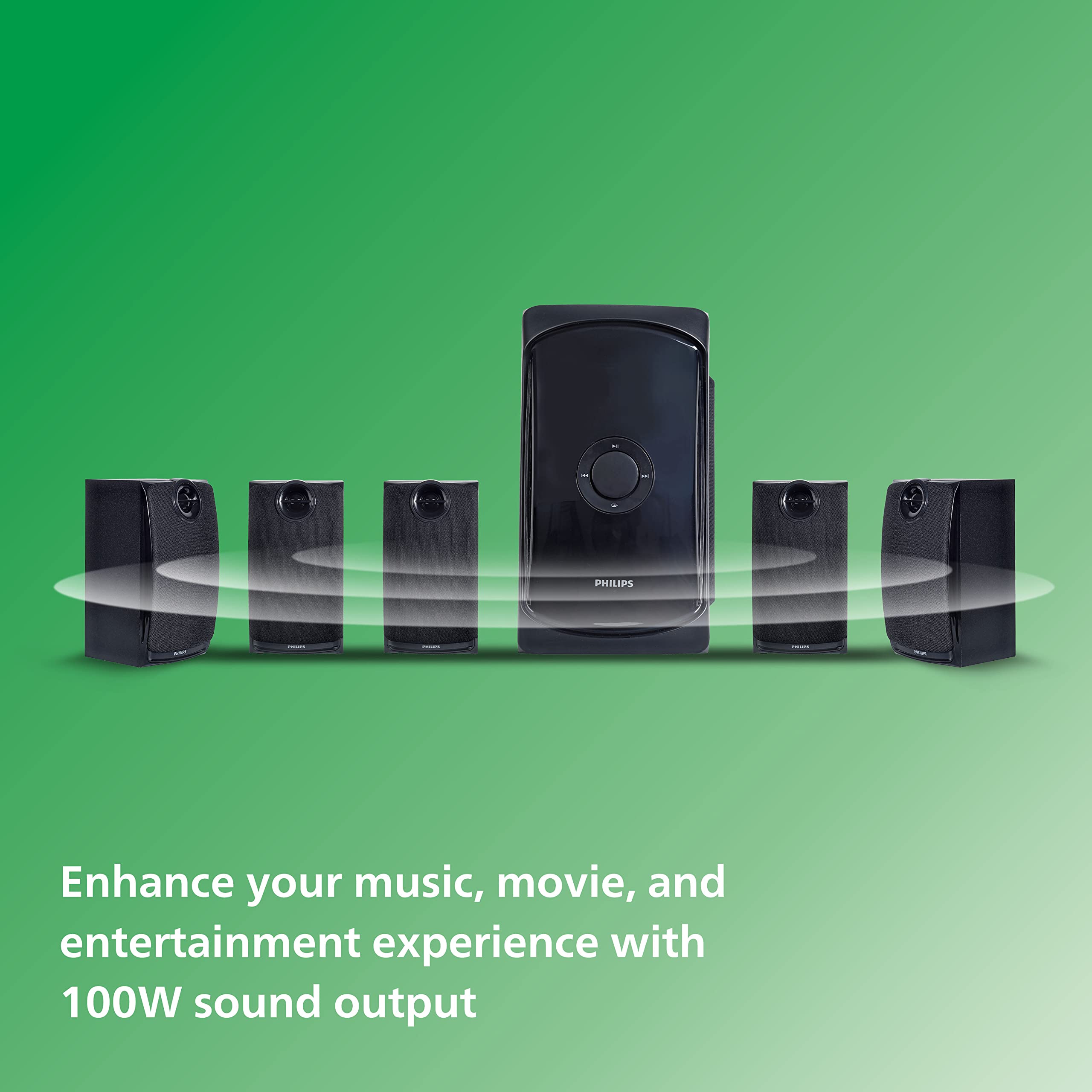 Philips Audio TAV7477 5.1 Channel 75W Bluetooth Multimedia Speaker - Image 4
