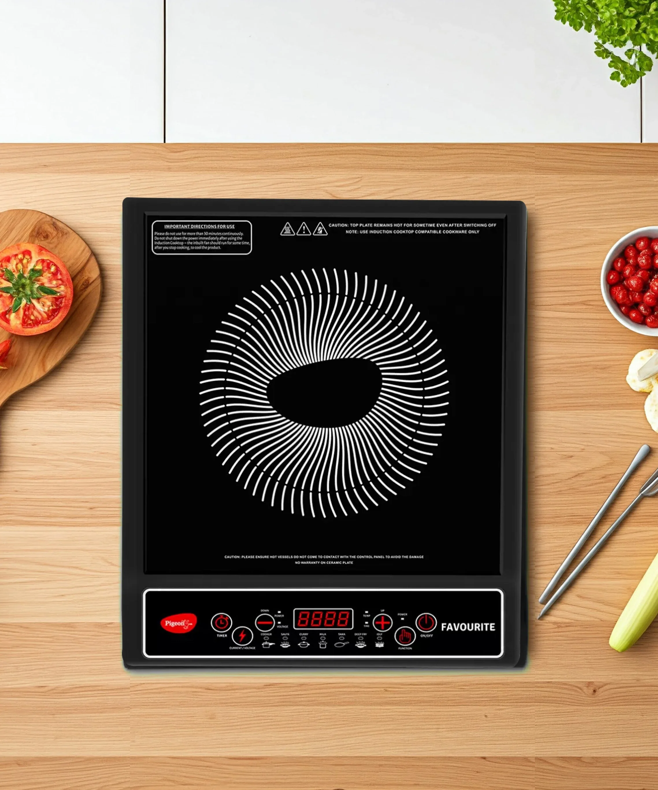 Pigeon Induction Cooktop Push Button Electric Stove Portable Black # - Image 4