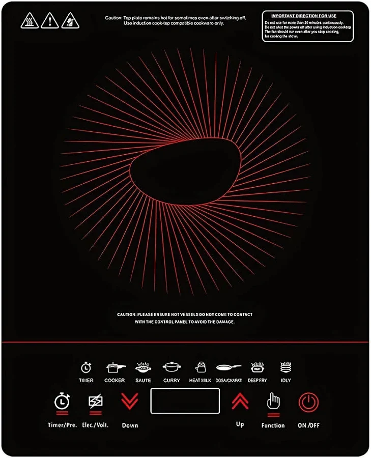 Pigeon Acer Plus 1800W Induction Cooktop with Touch Control & 8 Cooking Programs # - Image 3