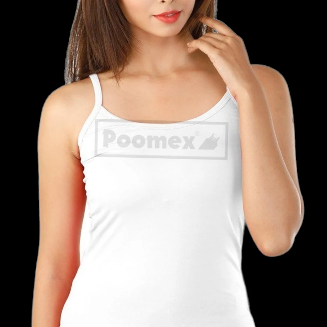 Poomex Comfed Cotton Ladies Slip Comisole Black, White, Skin Colour - Image 6