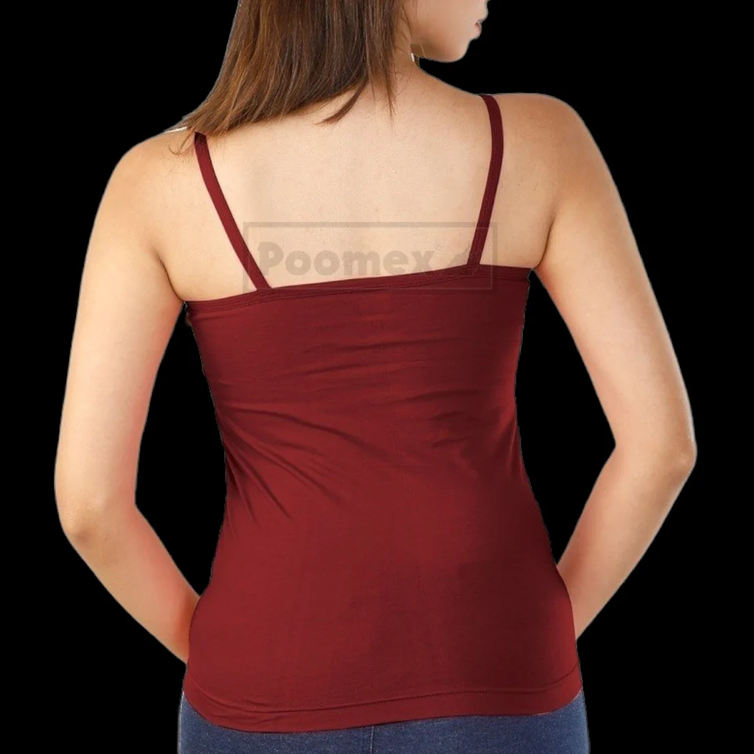Poomex Comfed Cotton Ladies Slip Comisole Black, White, Skin Colour - Image 9