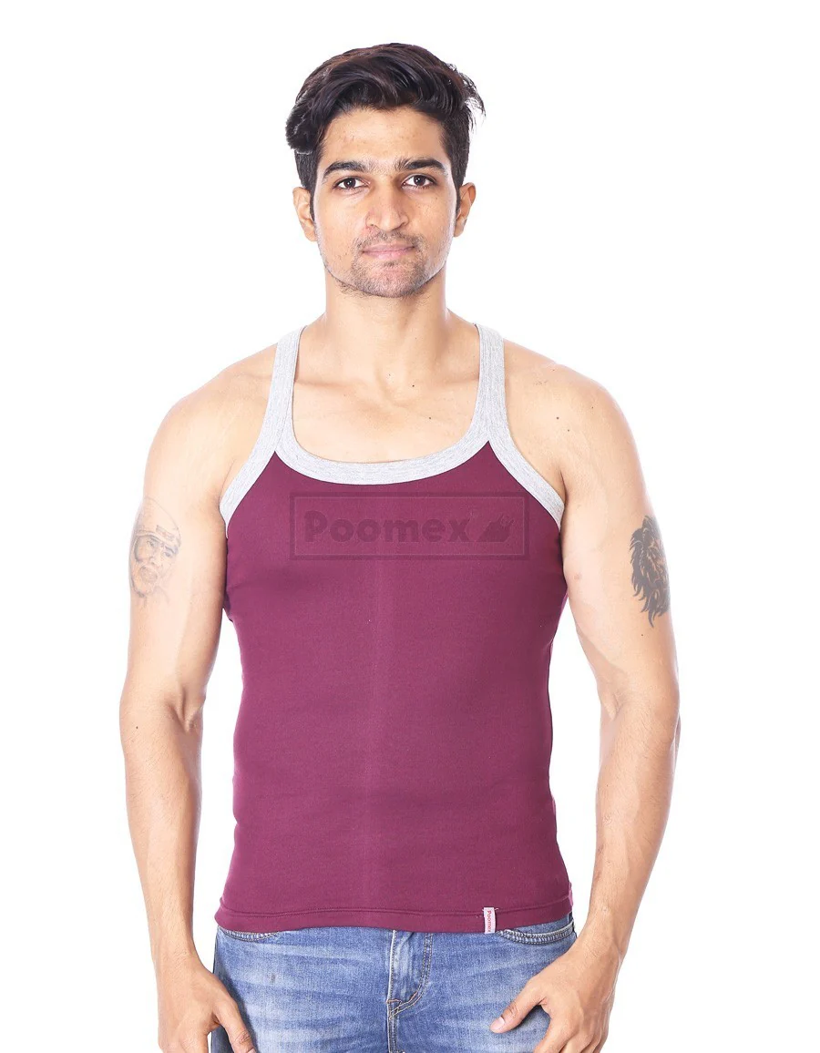 Poomex Gents Elegant Super Style GYM VEST Sleeveless - Image 3