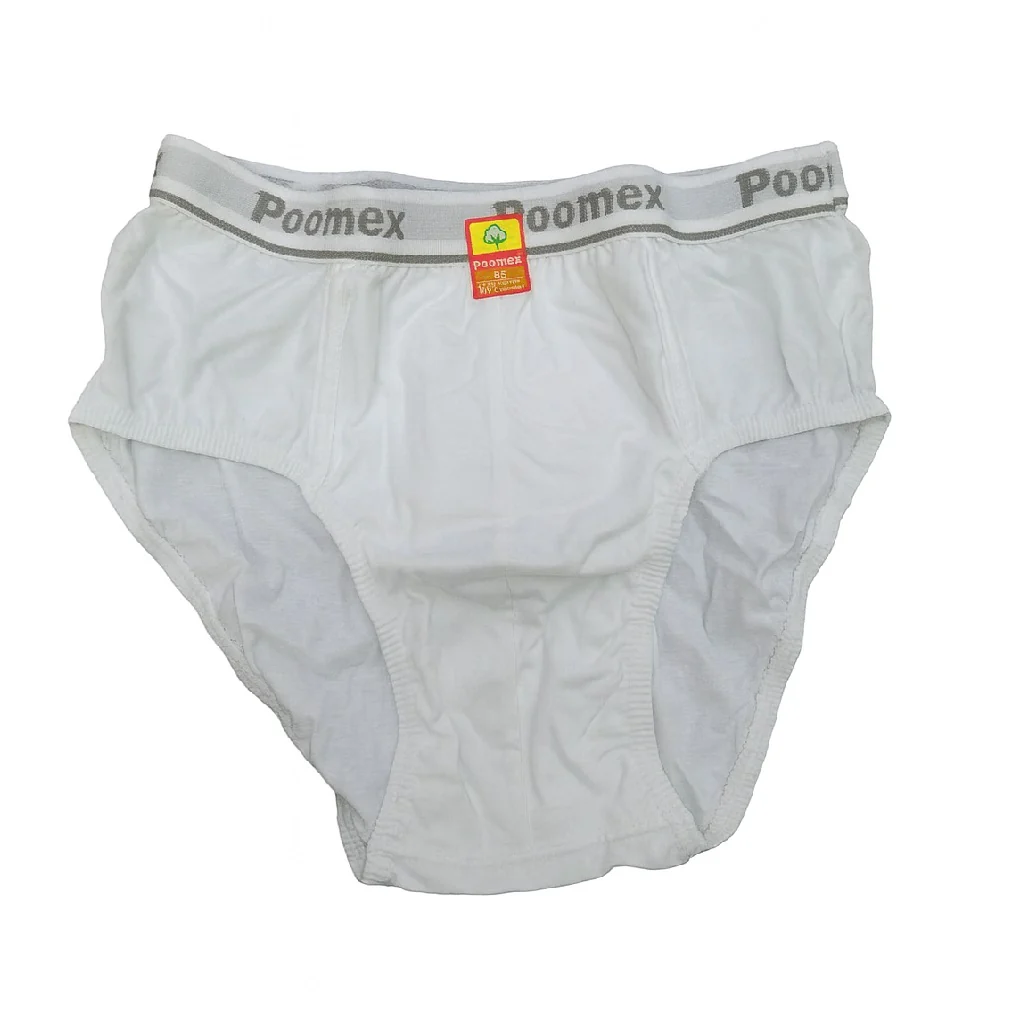 Poomex Men's Jetty Brief – White, 100% Pure Cotton Underwear for Daily Comfort# - Image 5