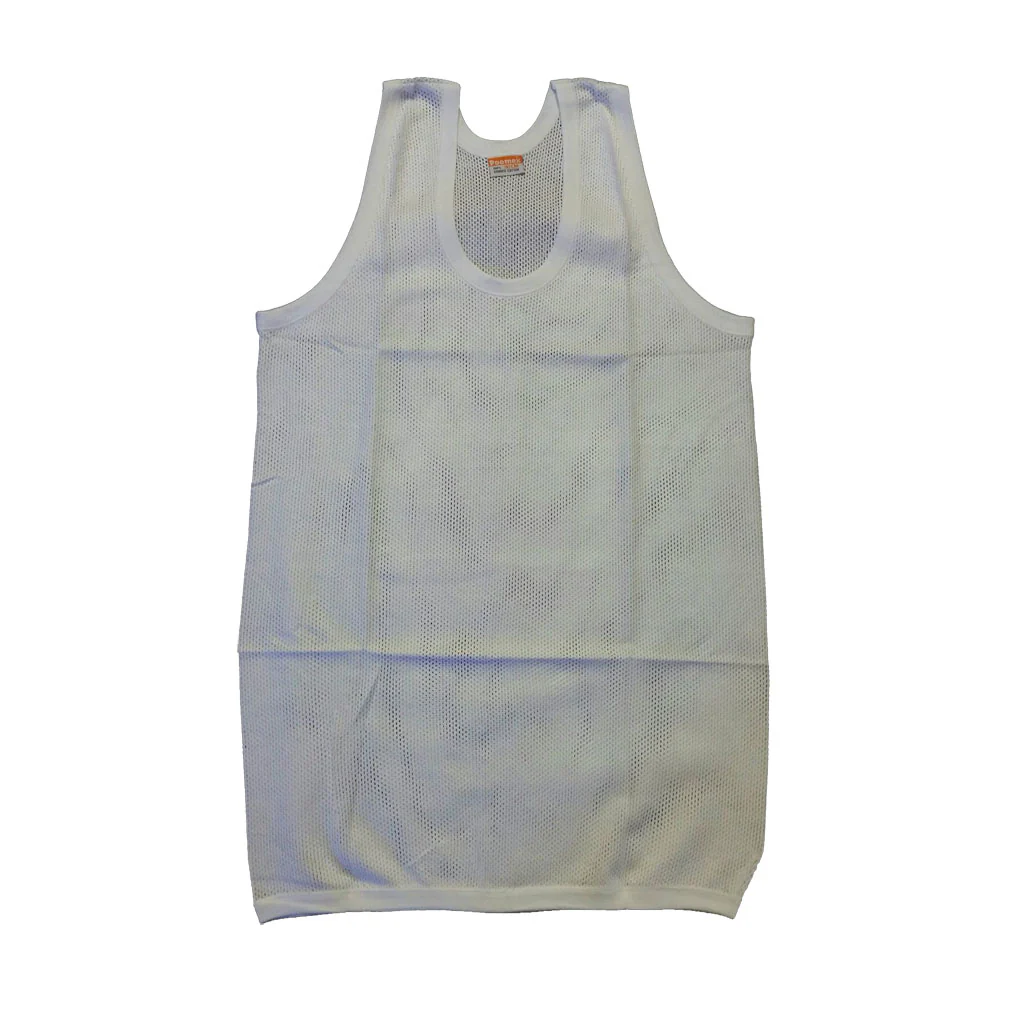 Poomex Men’s White Netted Vest – 100% Combed Cotton, Breathable & Comfortable - Image 4