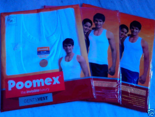 Poomex Men’s White Premium Cotton Vest – Half Sleeve & Sleeveless Options# - Image 4