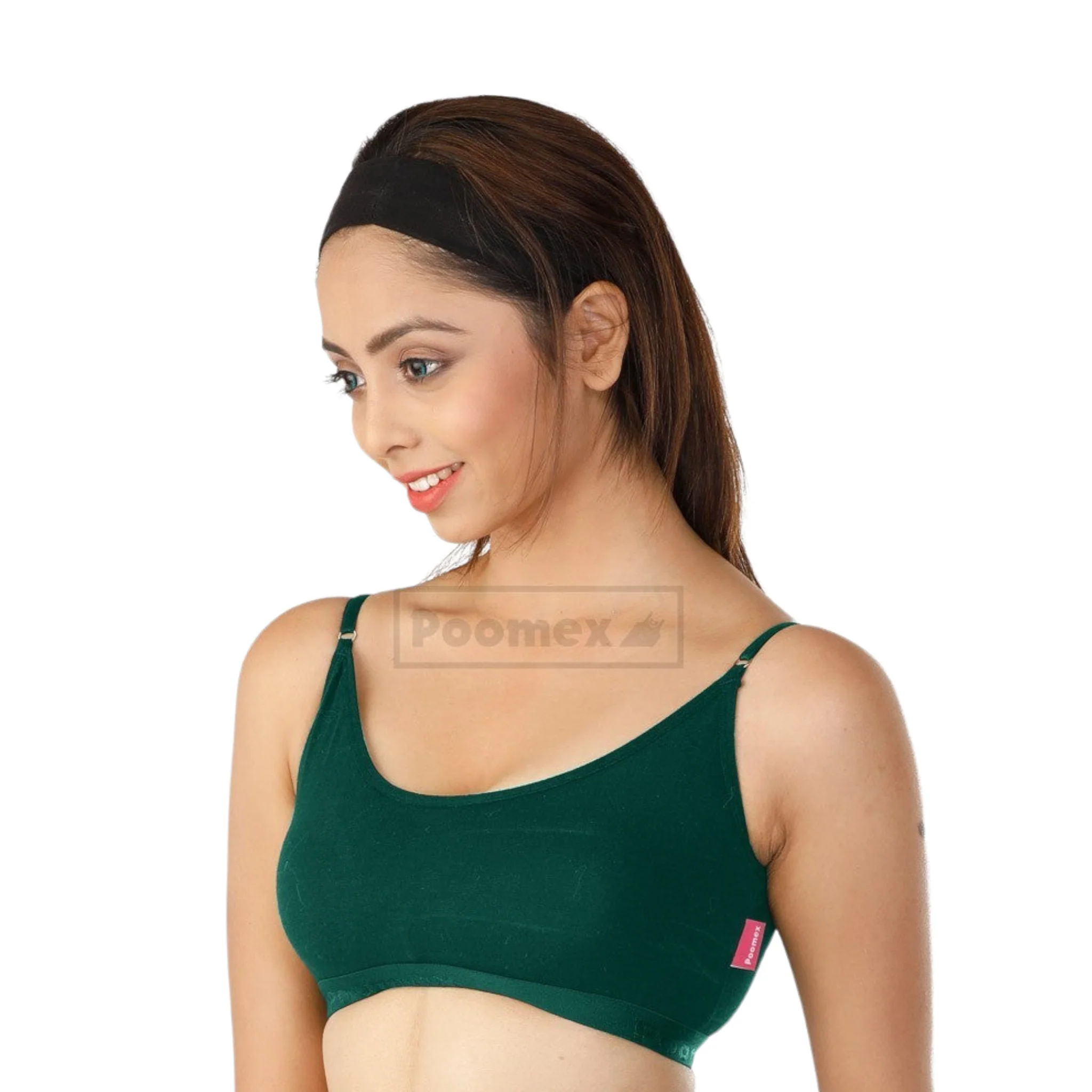 Poomex Ladies Teen Bra (Pack of 3) Mogito, Rama Green, Rani Pink Colours - Image 3