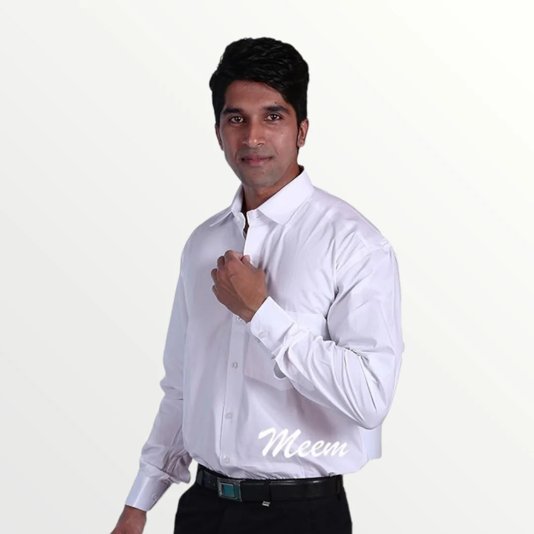 Poomex White Comfort Cotton Shirt - Image 2