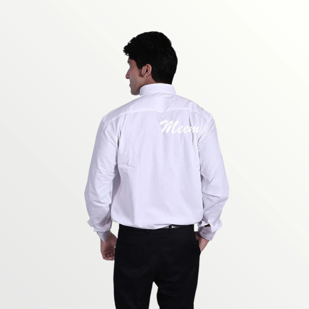 Poomex White Comfort Cotton Shirt - Image 3