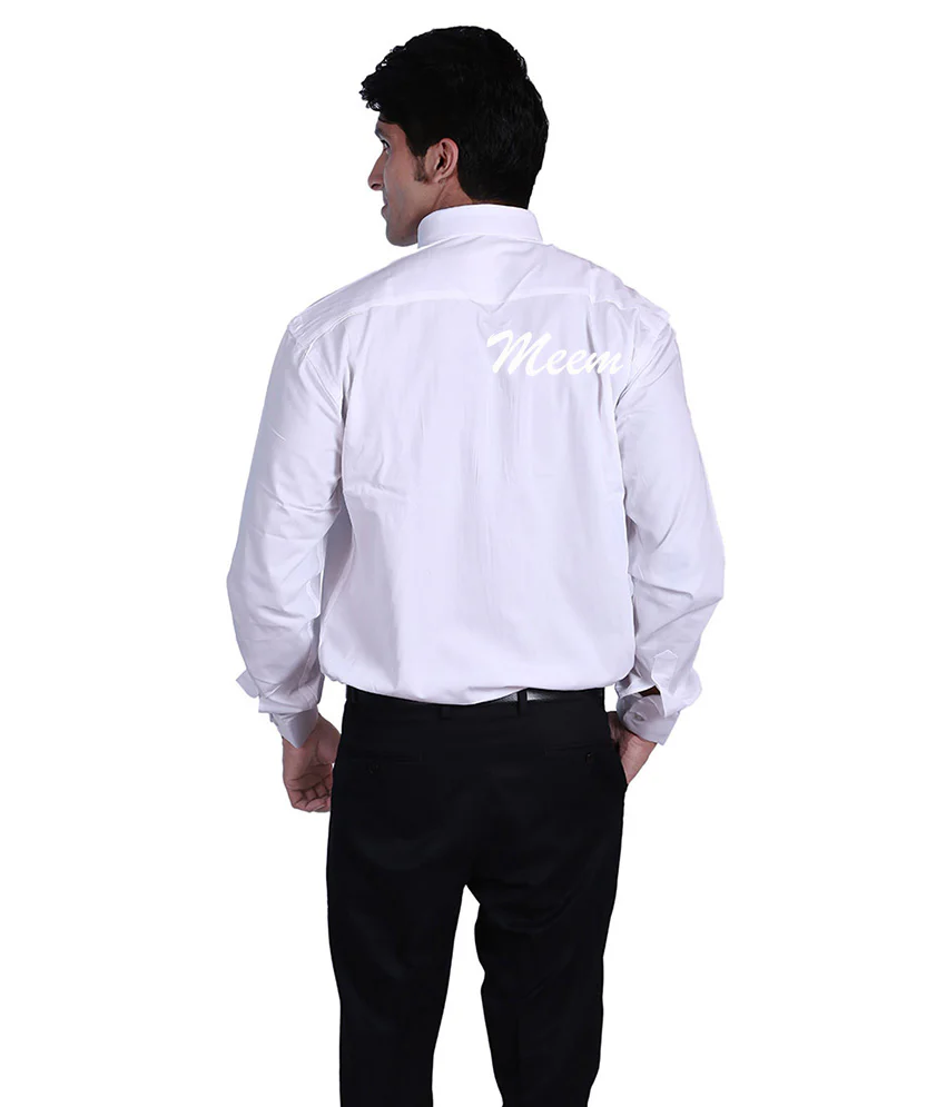 Poomex White Summer Cotton Shirt - Image 4