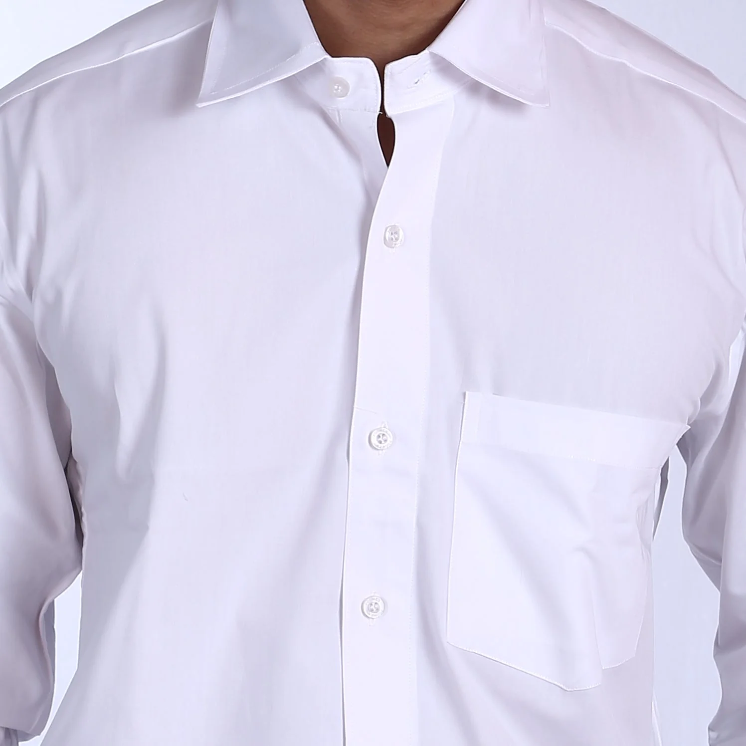 Poomex White Summer Cotton Shirt - Image 5